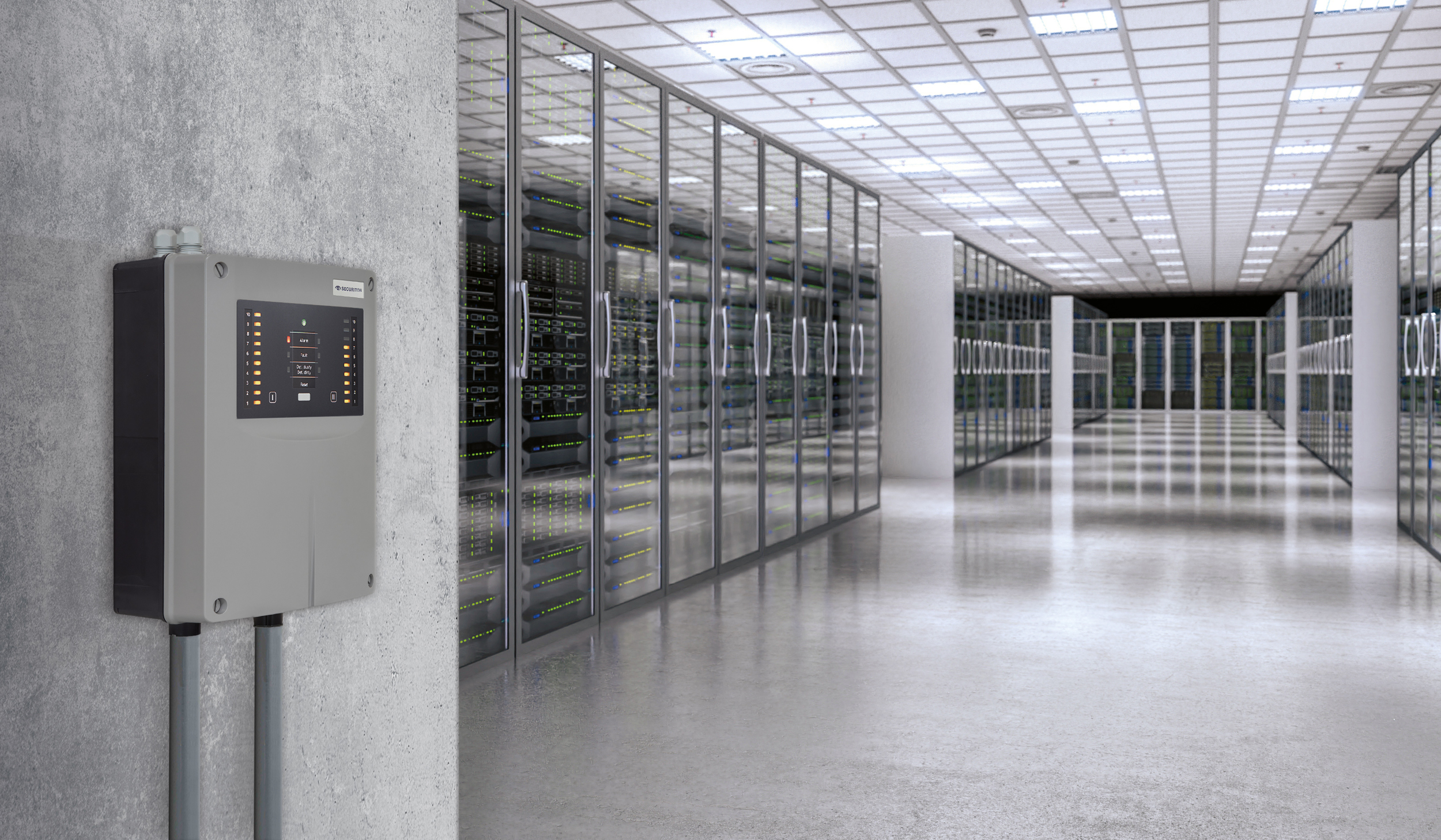 Securifire bedienelement an einer Wand
